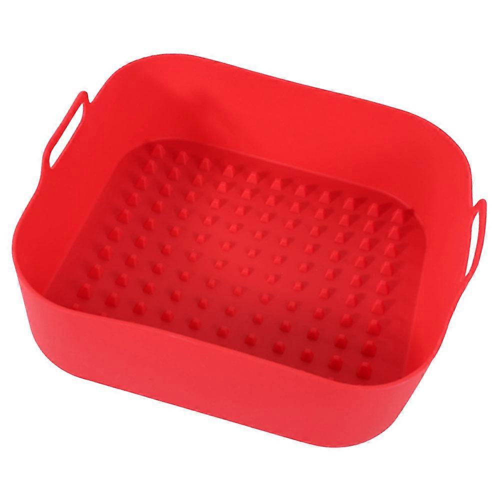 Heat-Resistant Air Fryer Silicone Liner Reusable Cooking Mat For Households 7.9X7.9X2.4in 1Pcs
