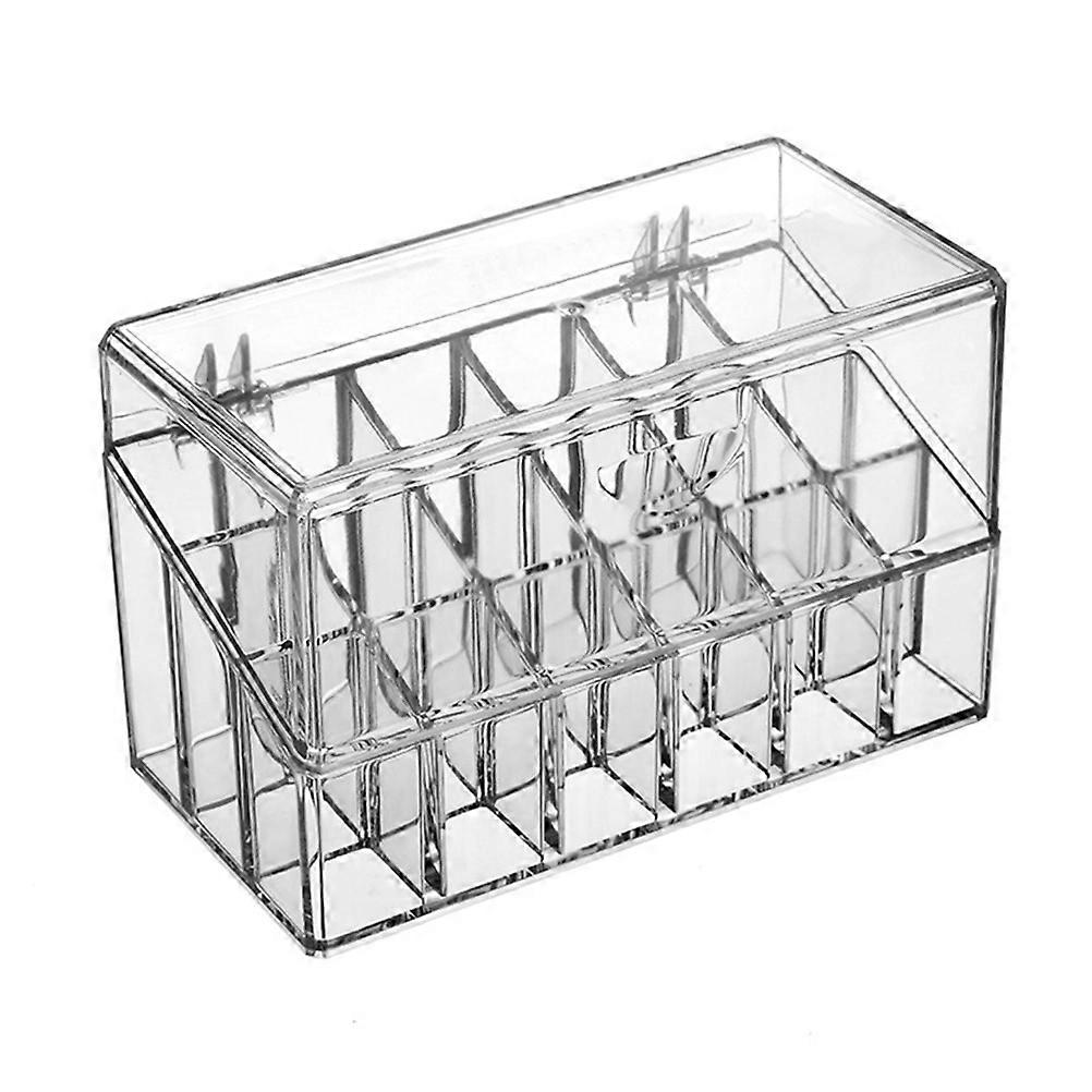 Lipstick Organizer Box Storage Container For Women Modern White Trapezoidal Shape 1Pack