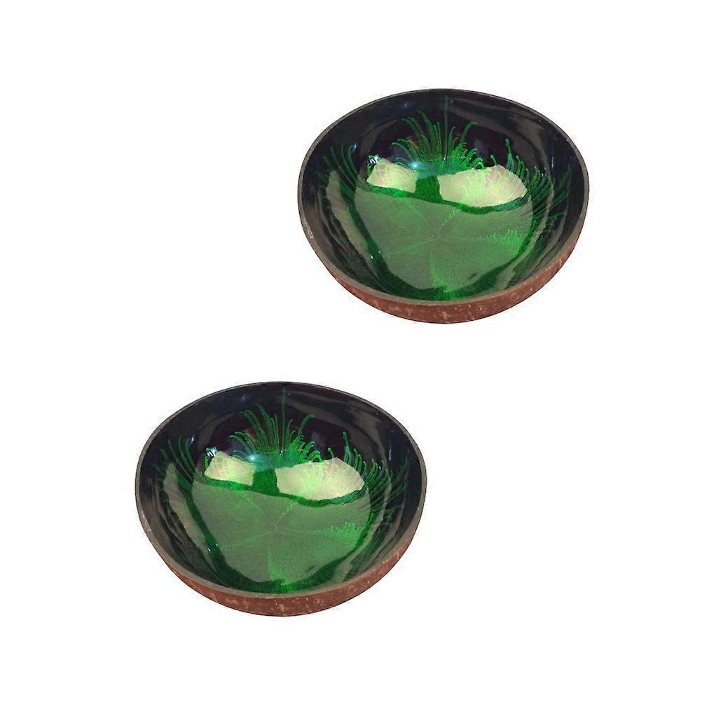 Coconut Section Bowl Designed For Home Use Perfect For Candy Storage 15X6cm Size 2Set