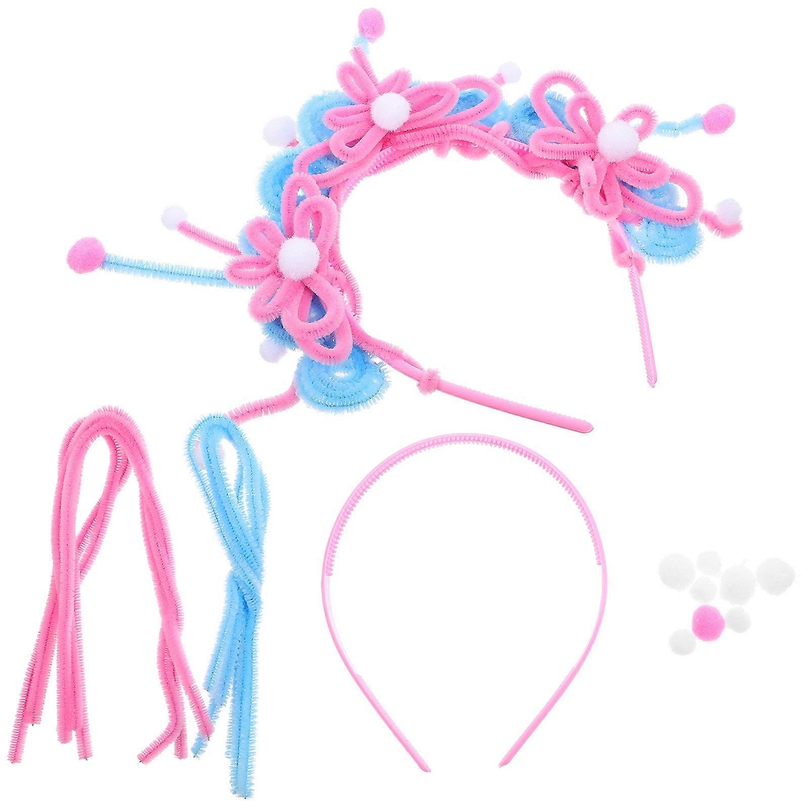 DIY Chinese Style Headband Assembly Craft Items For Festival Parties And Christmas Decorations 2 Sets 9.8X9.8X1.8in