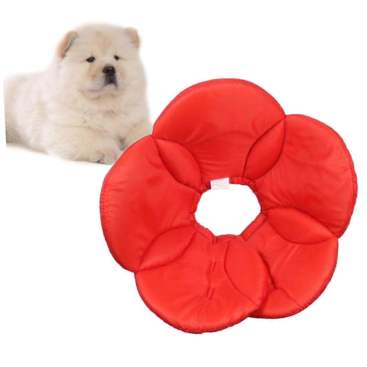 Rot Pet Collar Cover Sponge Pattern Dog Polyester Adjustable Walking Aid for Small to Medium Dogs