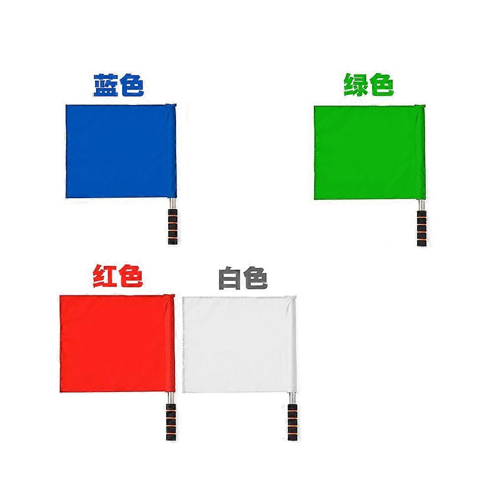 4pcs Sports Referee Flags: Track Field Events Signal Flag With Stainless Steel Handle Sweat-Absorbing Sponge Cover For Volleyball Soccer Line Judge Eq