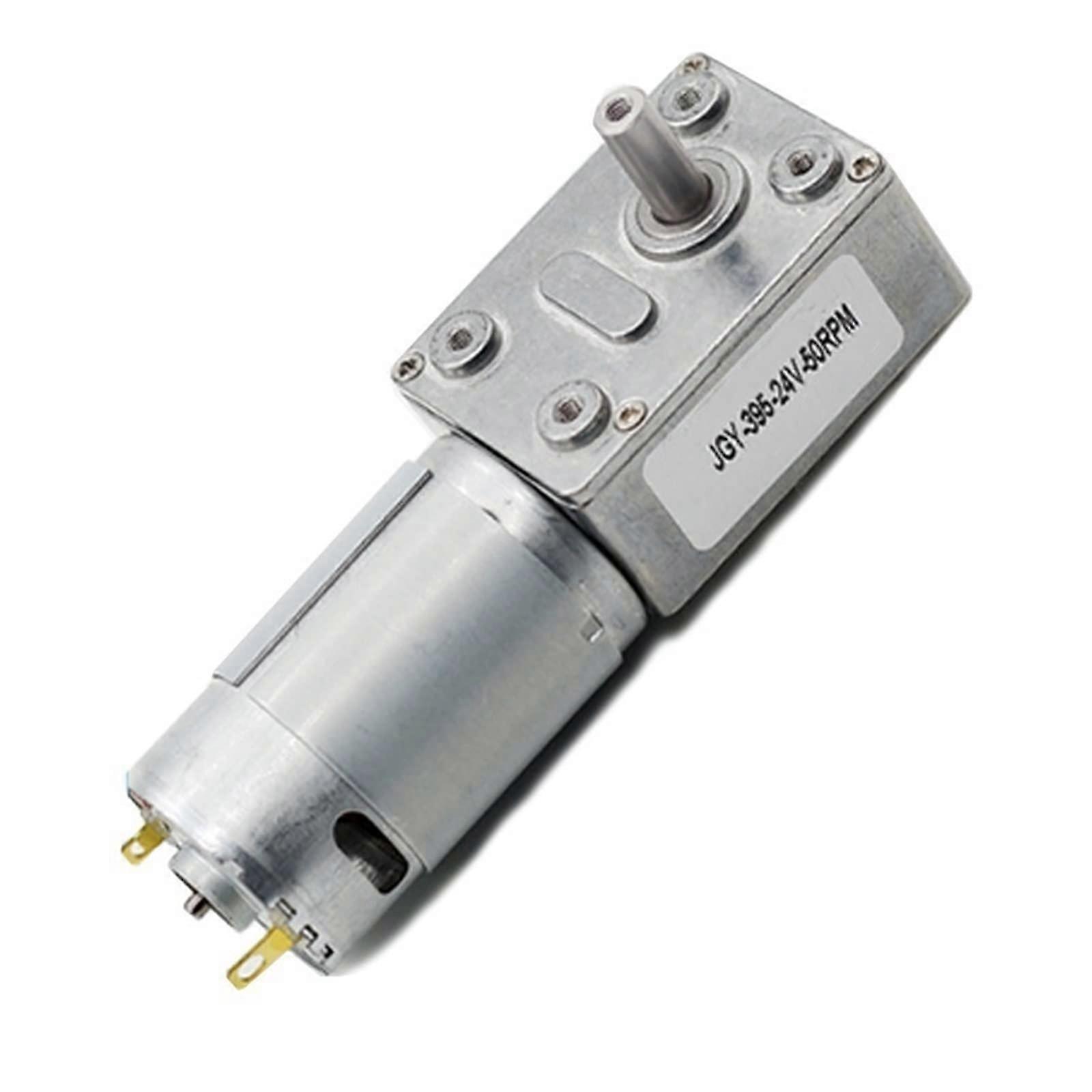 JGY-395 Reduction Motor DC Worm Gear Motor Metal Gear Self-Locking Low Speed 12V 24V Door Lock Window Opener Durable
