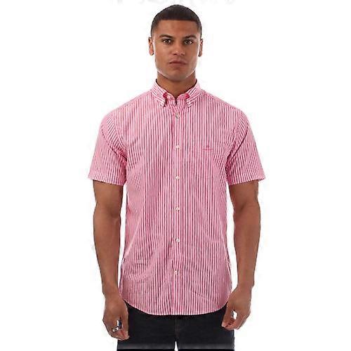 Gant Mens Striped Broadcloth Regular Short-Sleeved Shirt