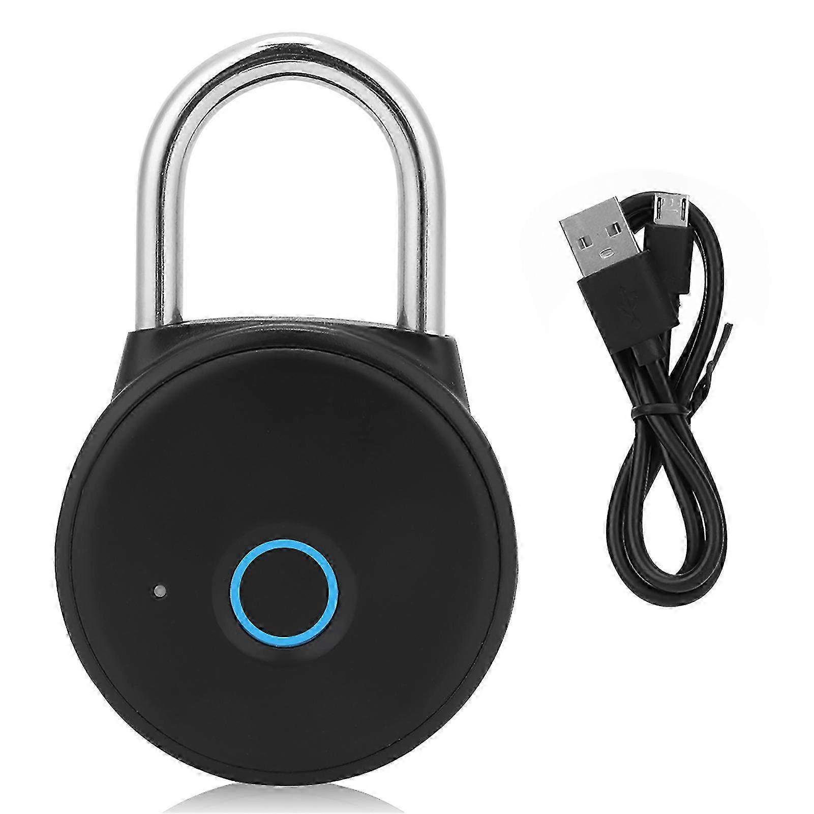 Smart Fingerprint Bluetooth Padlock with APP Control - Rechargeable Security Lock IP65 Waterproof for Outdoor Use