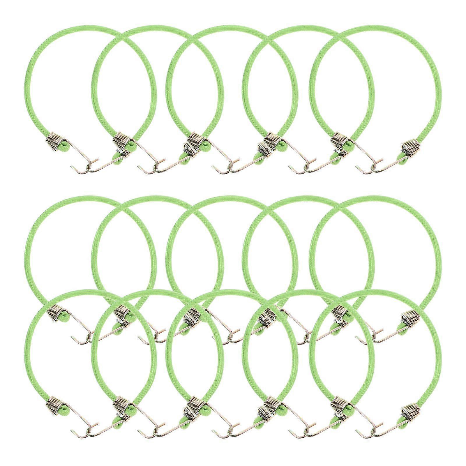 15pcs Elastic Tent Hooks Elastic Bungee Shock Cord Cable Organizer Clips Wire Clips Forbungee Cord Hooks Elastic Bungee Cords With Hooks
