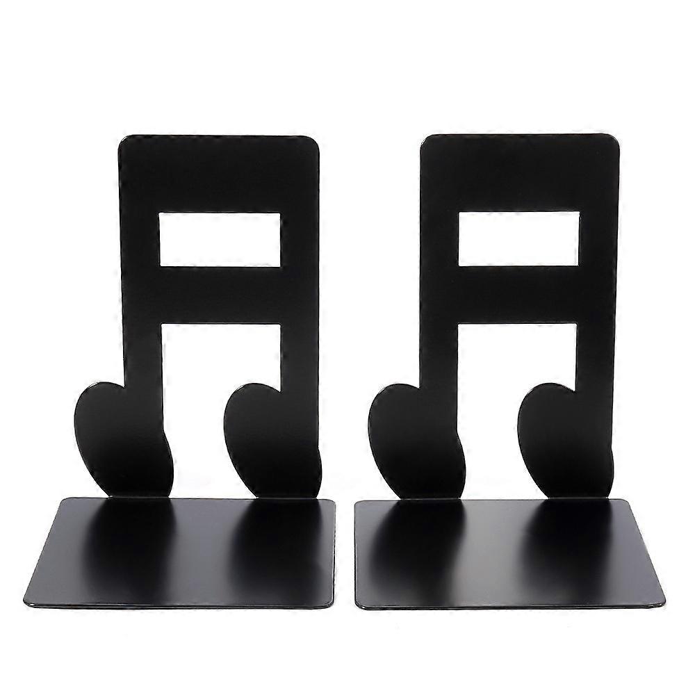 2Pcs Creative Music Themed Bookends Solid Metal Bookends for Kids