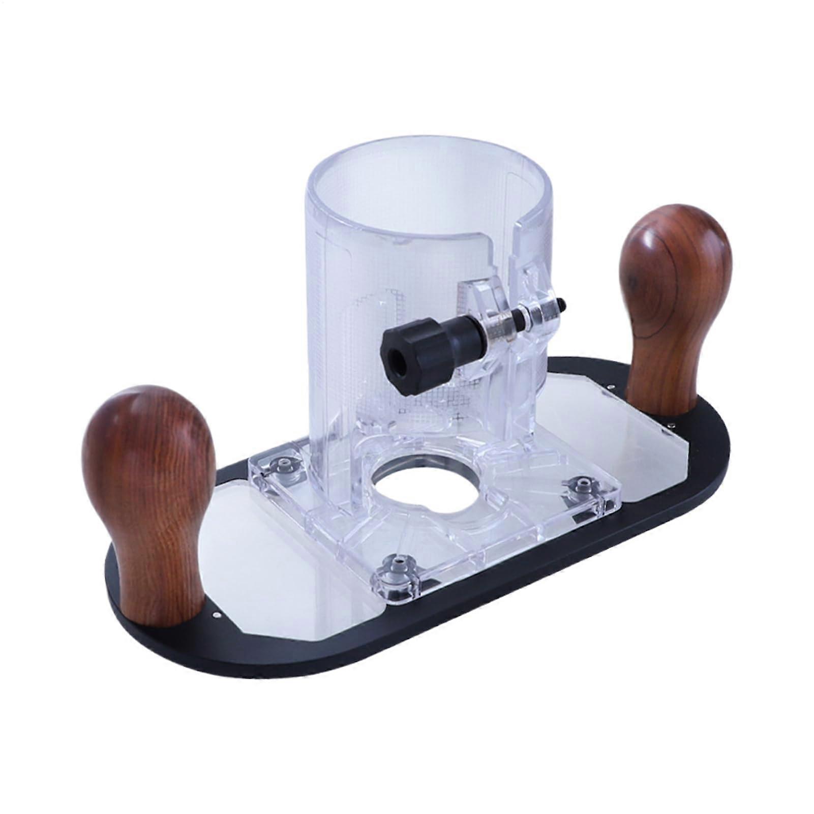 Router Trimmer Base with Transparent Protection Covers - Electric Tool Accessory for Beginners, Home Users, and Professionals