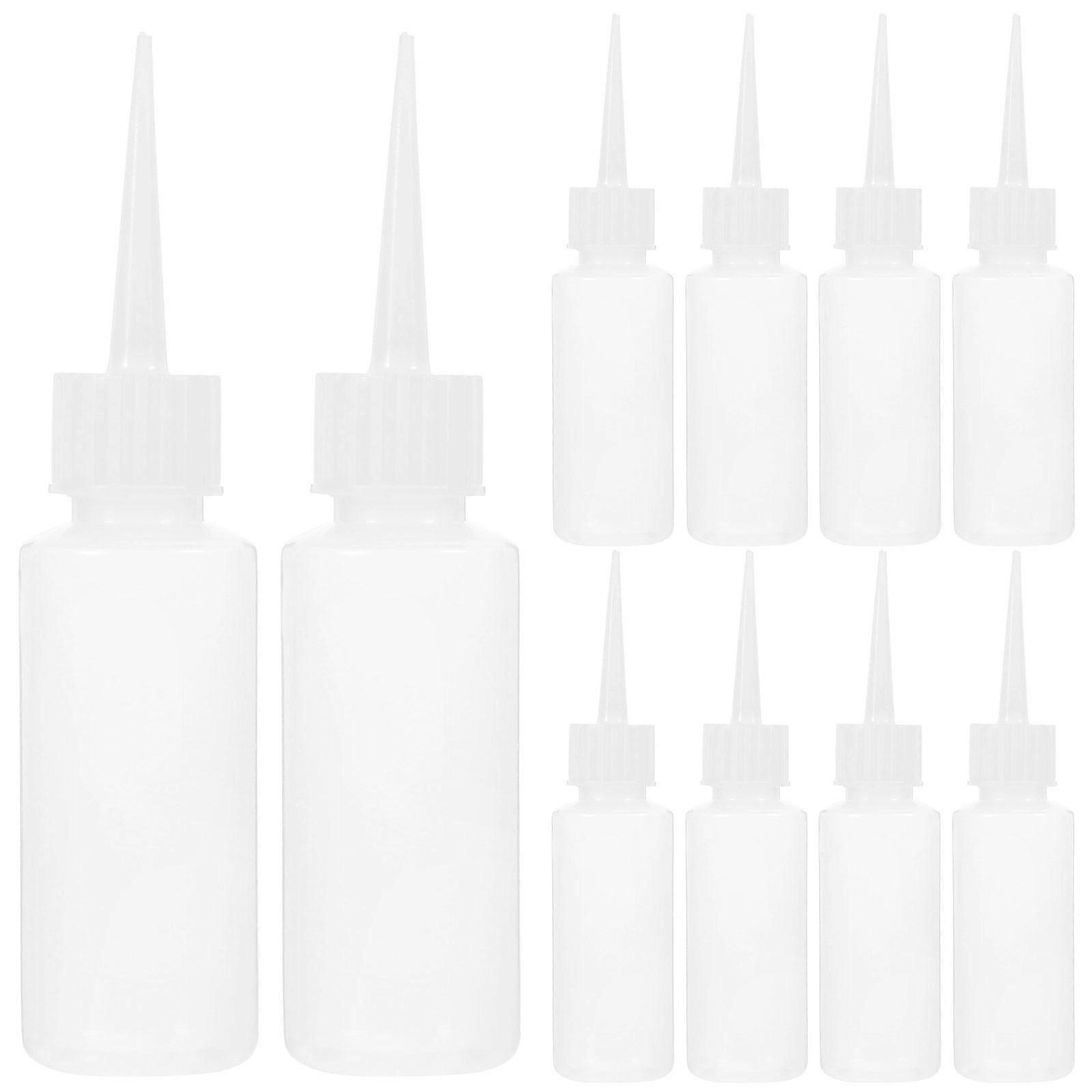 20Pcs 50ml Plastic Squeeze Bottles Dispenser For Liquid Glue Construction (White)