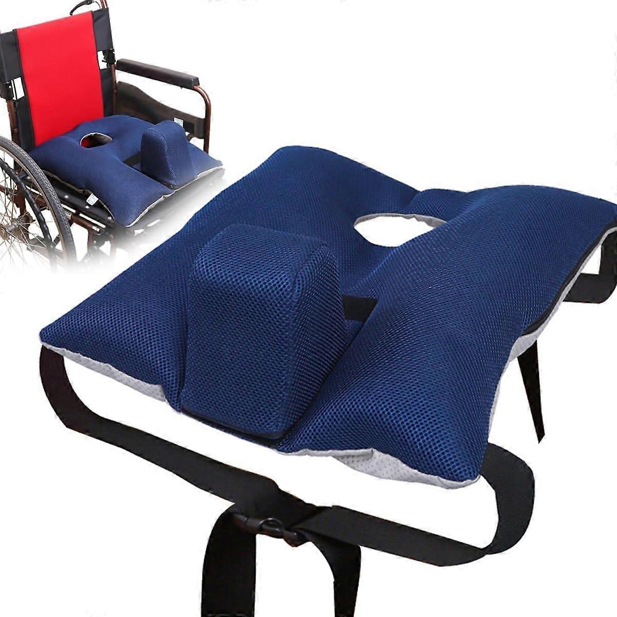 Wheelchair cushion, seat cushion, chair cushion, breathable cushion, nonslip bottom, blue