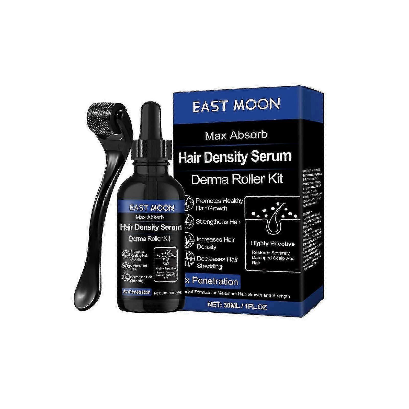 Derma Roller i zestaw serum na porost włosów, zagęszczają i wzmacniają odrastanie włosów, walczą z wypadaniem włosów, wzmacniają cebulki włosów, nawilżają odżywczą skórę głowy