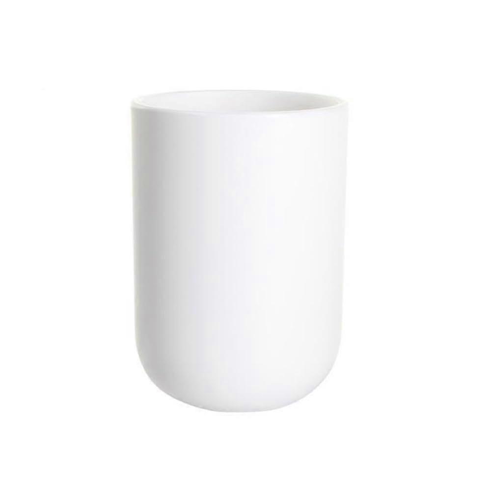 Simple Solid Color Plastic Toothbrush Holder Cup for Practical Bathroom Storage & Organization