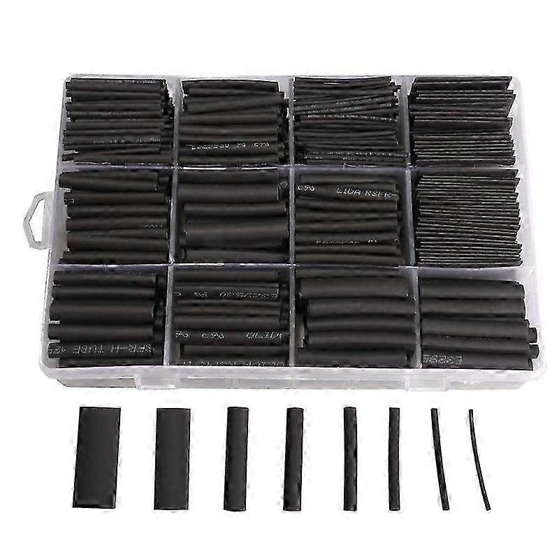 625Pcs Heat Shrink Tubing Kit Heat Shrink Tubes Wire Wrap Ratio 2:1 Electrical Cable Sleeve Assortment with Storage Case