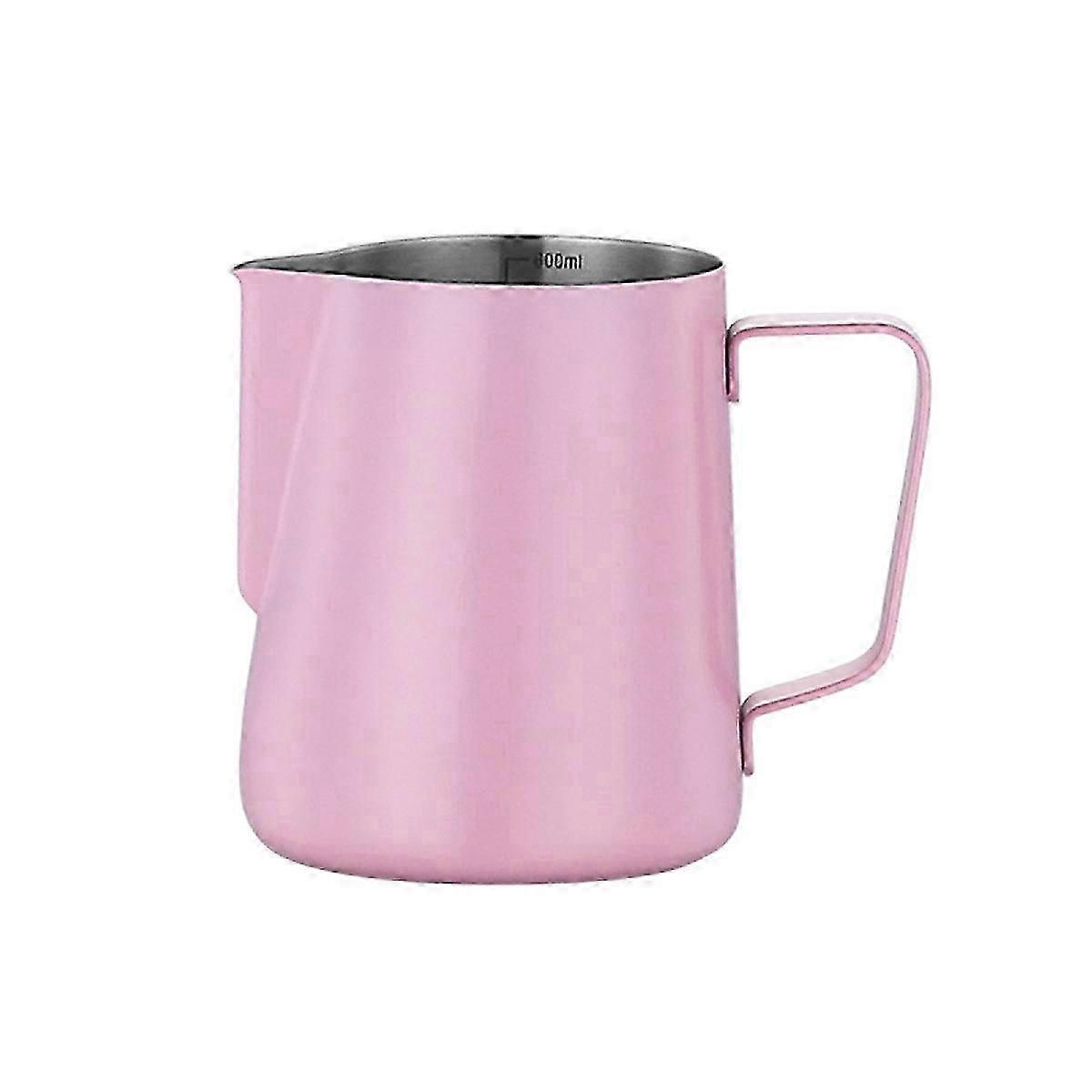 Elevate Your Coffee Game 600ml Milk Frothing Pitcher, Homepink Stainless Steel Tool With Professional Garland Design For Latte Art, Anti-spilling