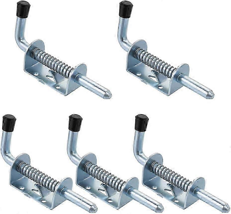 5個のスチールスプリングラッチ、ガレージドアロックボルト、スプリングボルトラッチ、ヘビーデューティドアラッチとボルト