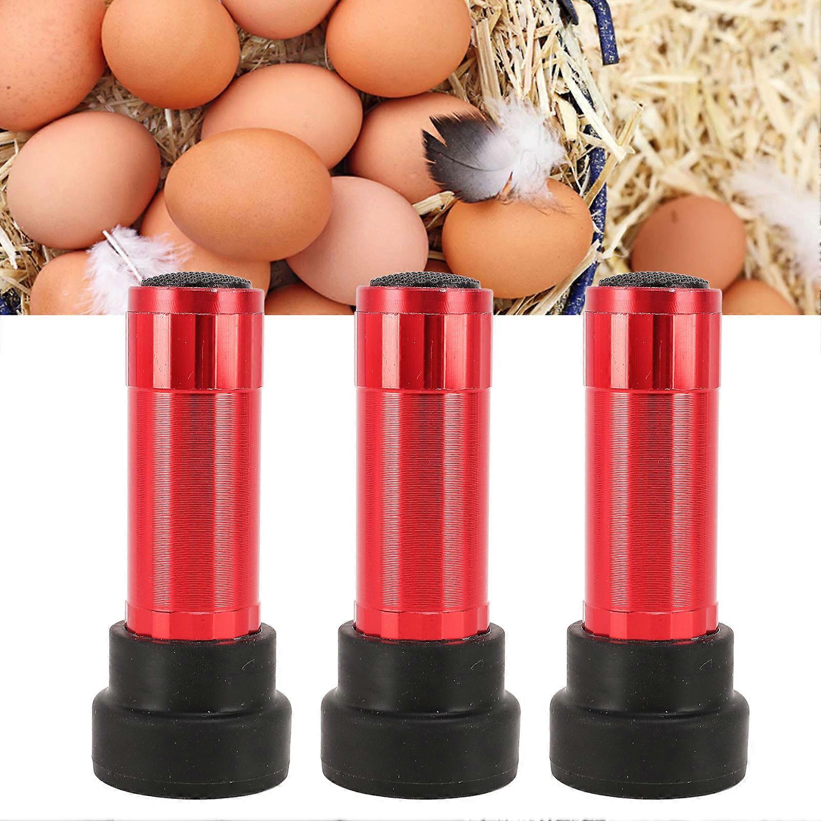 3pcs Egg Candler Tester 120x30mm Plastic AAA Battery Powered