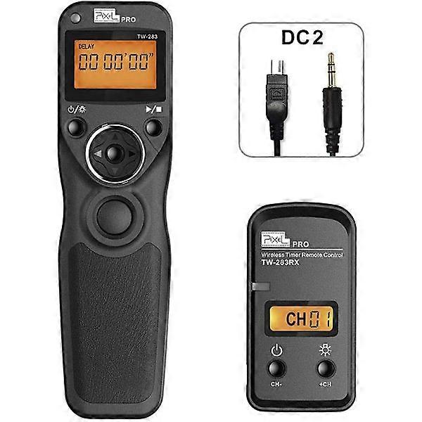 TW-283 DC2 Wireless Remote Shutter 2.4G Timer Remote Control Compatible for Nikon D7500 D3100 D5000 D7200 D600 D610 D750