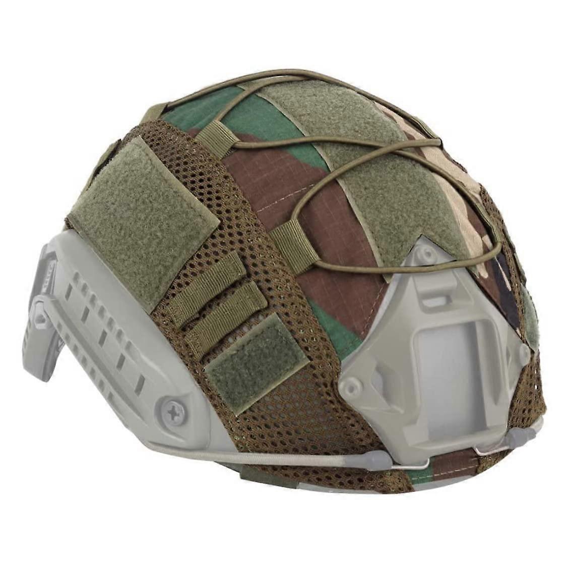 Fast Helmet Mesh Cover, Grey ACU Style3, Outdoor Airsoft Paintball Gear, Mesh Helmet Cover for Tactical Helmets