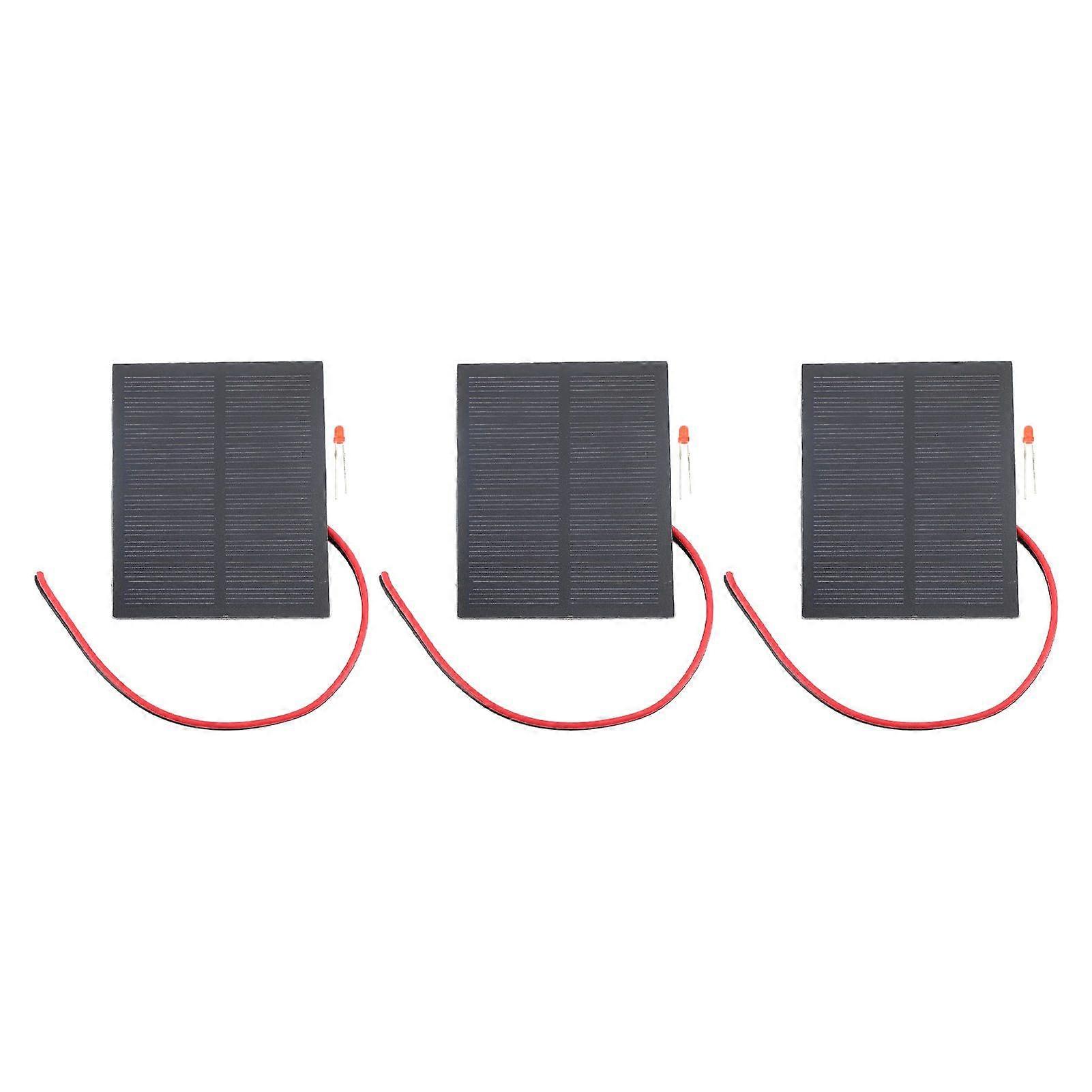Solar Cell Kit Monocrystalline 2W Small Solar Panel with Cable for DIY Science Project LED Light Phone Charger