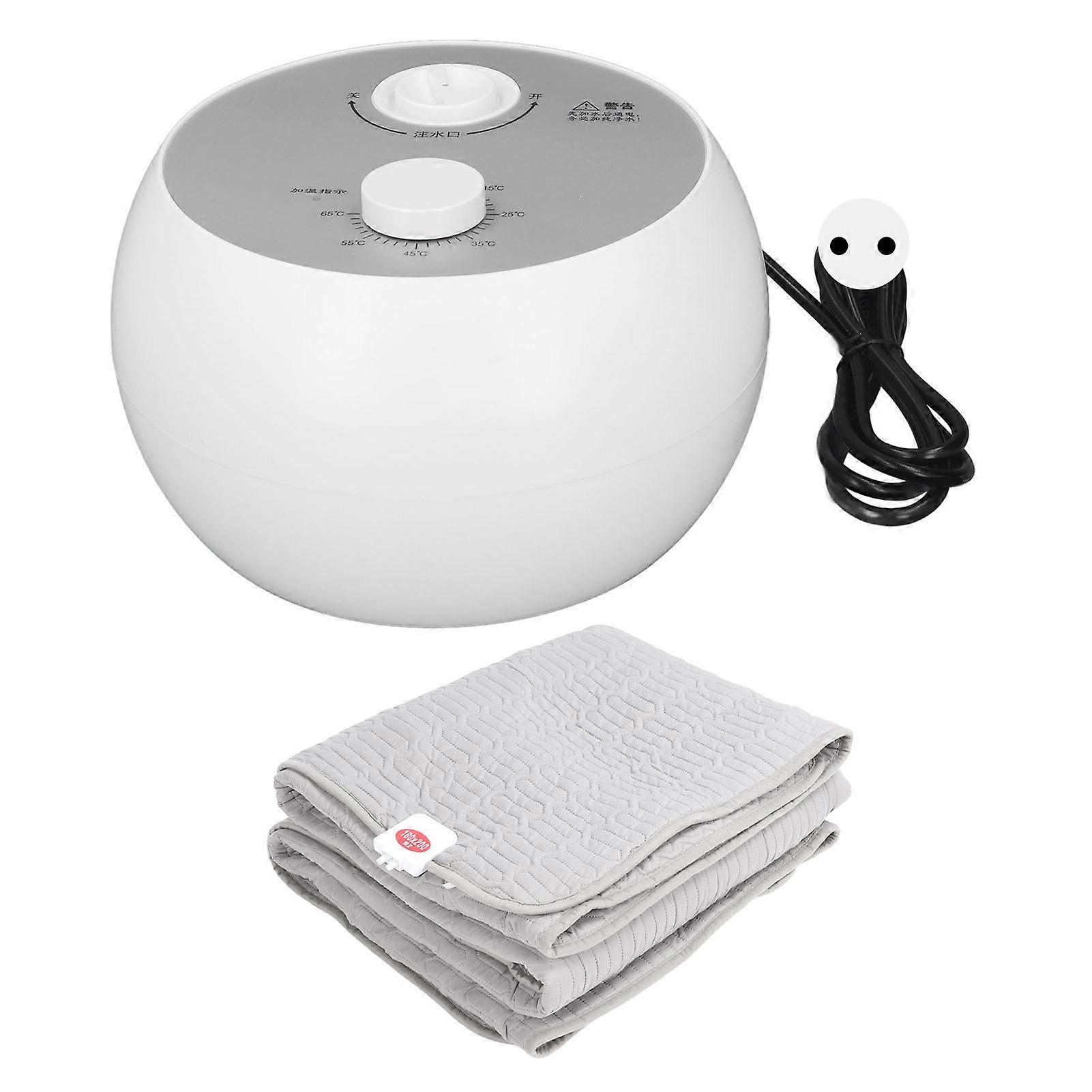 300W Water Heated Mattress Pad 2x1.8m Silver Panel EU Plug