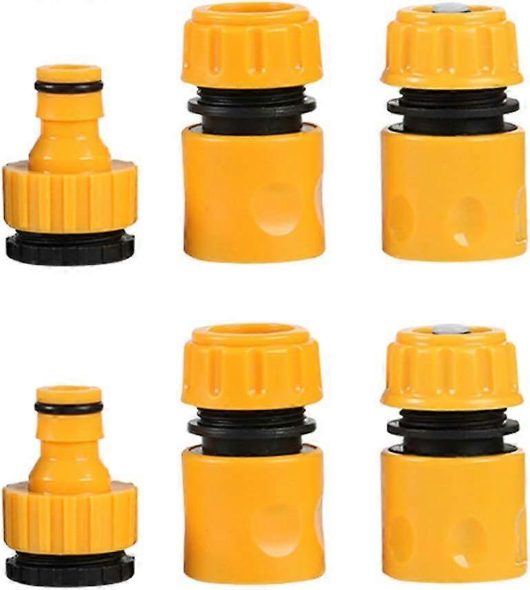 Hose connector set for garden irrigation, with tap connections and