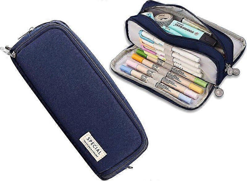Pencil case, N11, 21x7x9cm with three zipper compartments