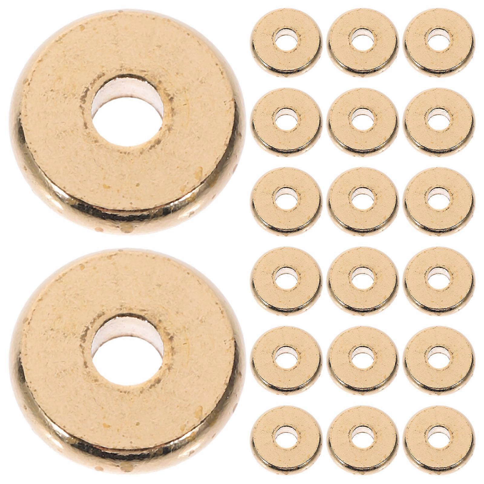 Yellow Brass Spacer Beads Copper Flat Beads for Jewelry Making 100Pcs