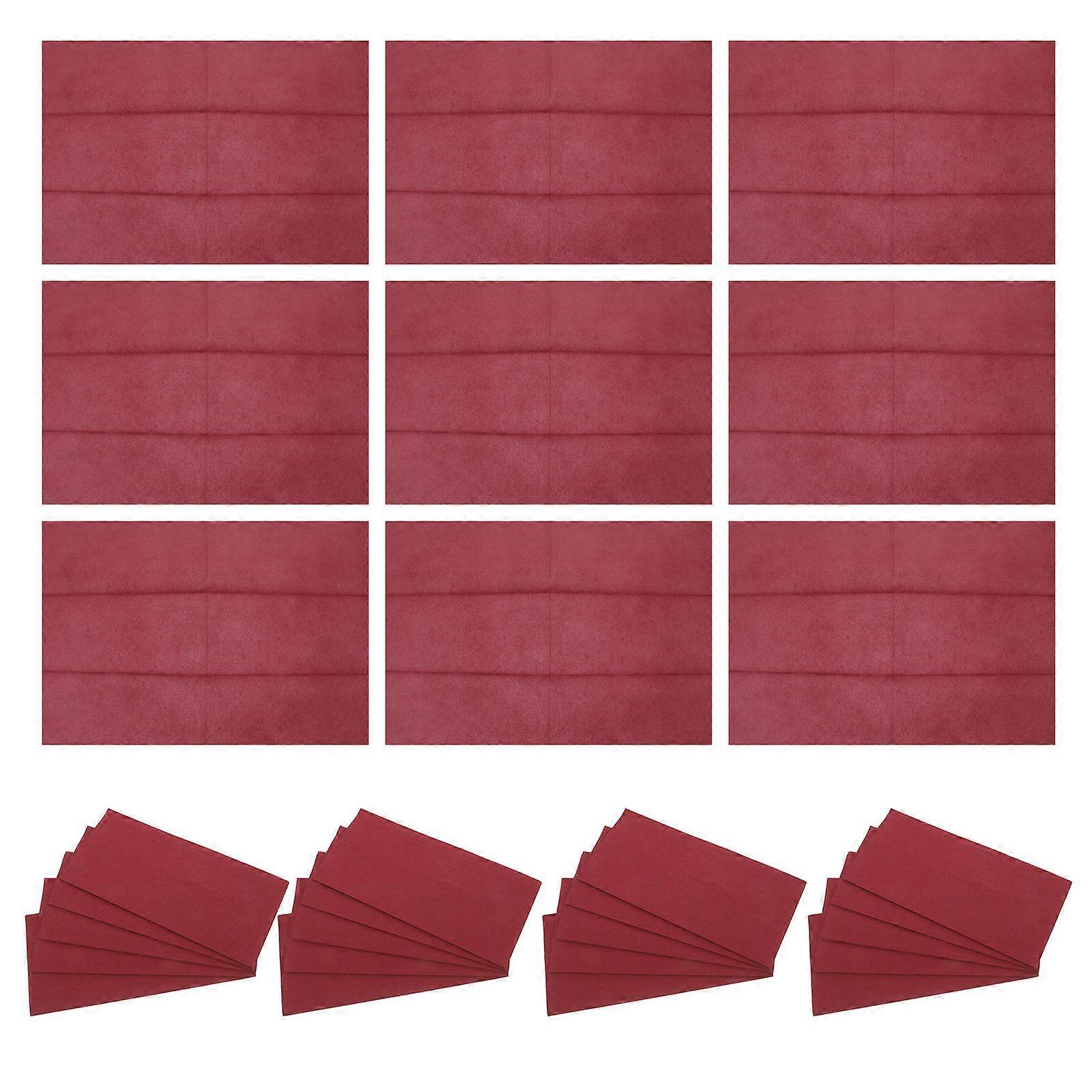 Disposable Paper Napkins Guest Towels for Kitchen 50 Sheets Dark Red