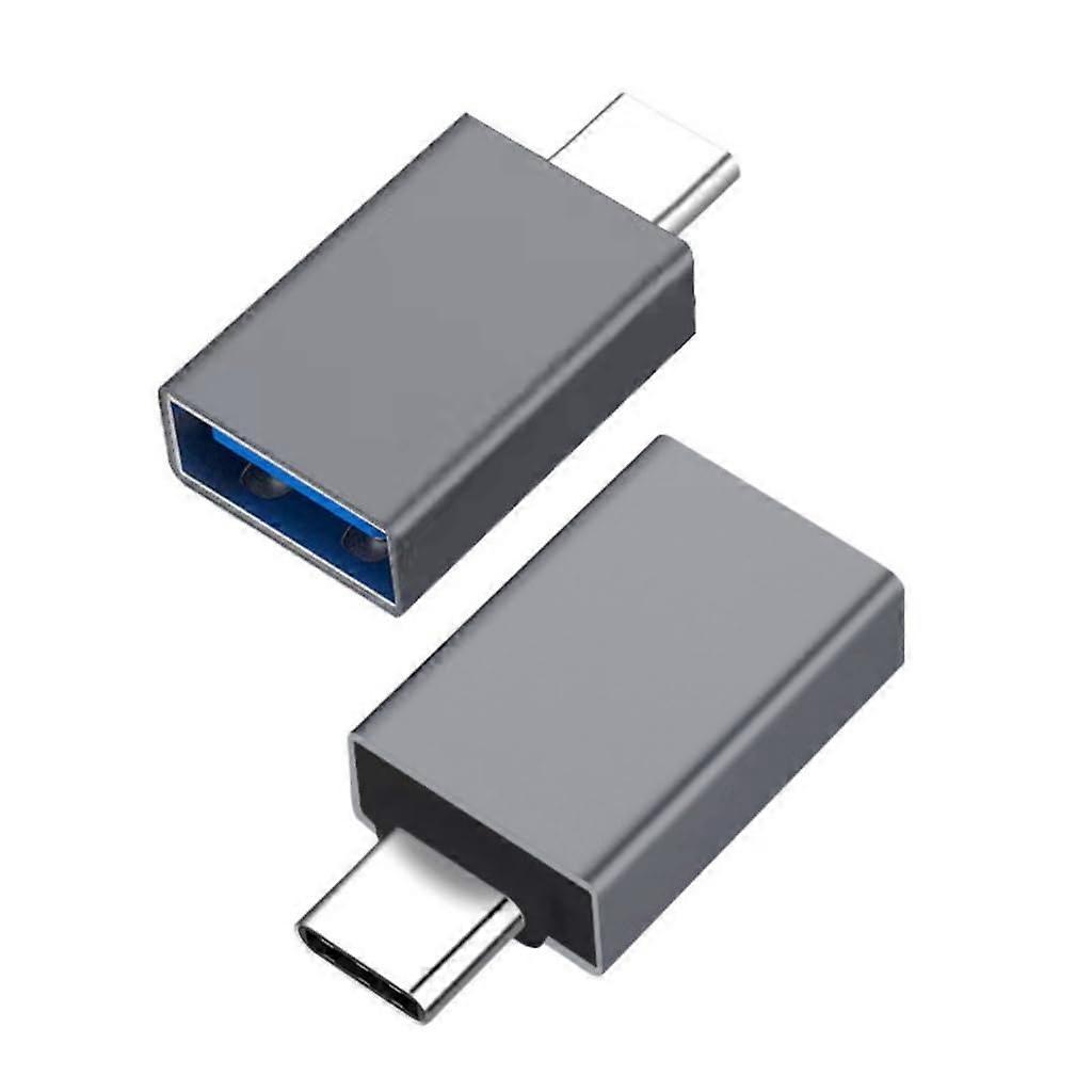 USB C to USB Adapters Type C Male to USB3.0 Female Converter for Fast Data Transfer Charging on Multiple Device Grey