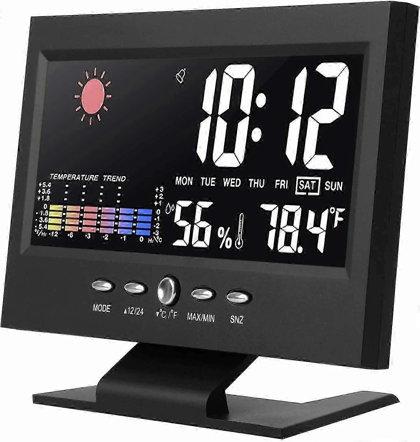 8 in 1 Digital Alarm Weather Station Clock Calendar Temperature Humidity Monitor kit