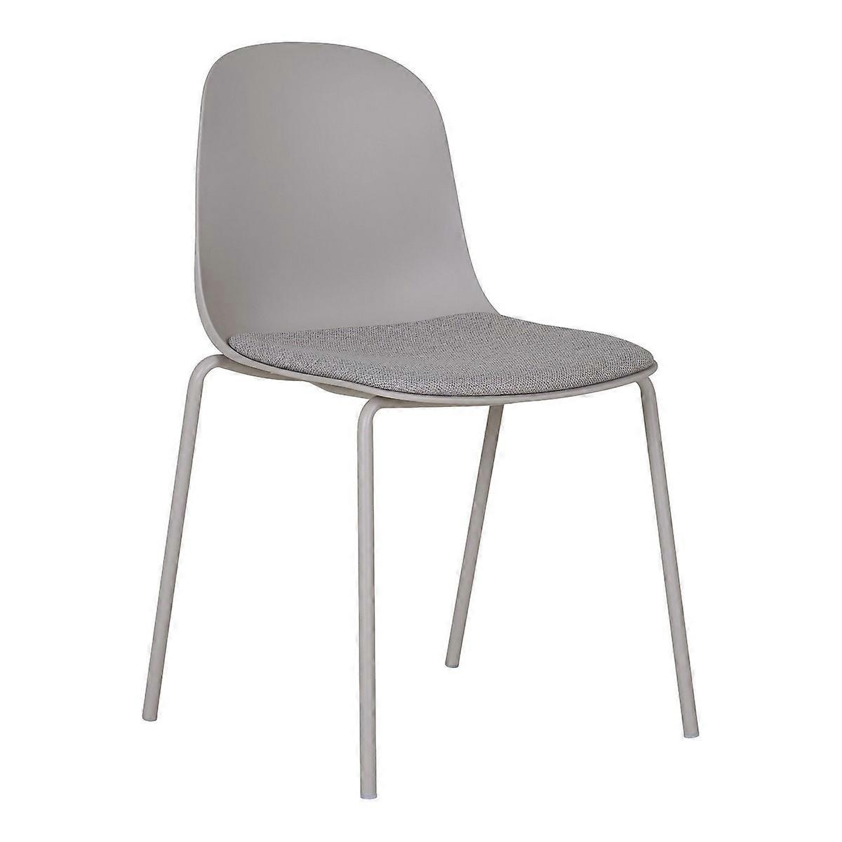 Madalena Chaises, Set de 2, Gris, Polyester, 50x53x85 cm