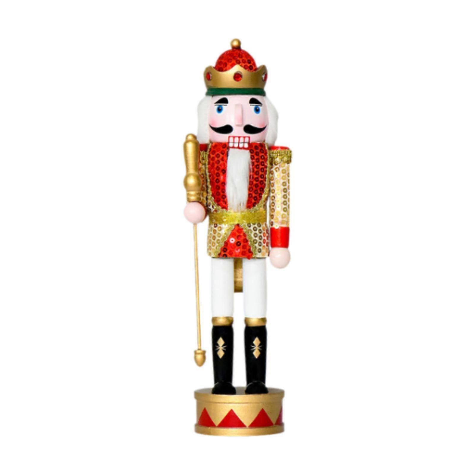 Wooden Nutcracker Puppet Toy Party Favors Holiday Craft Nutcracker Figure