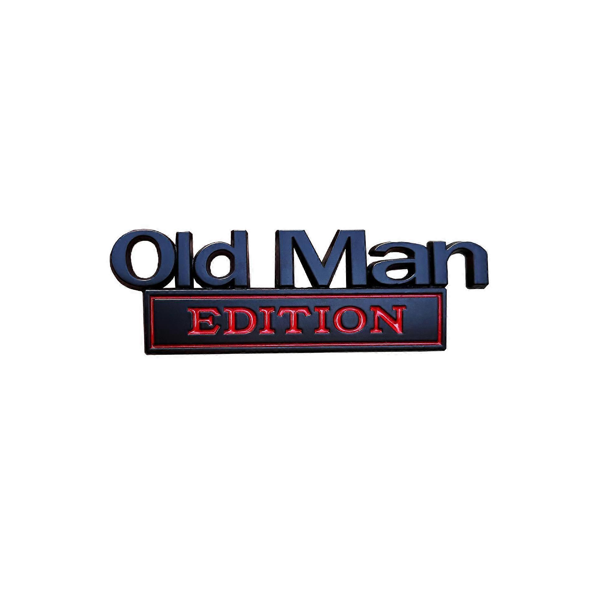 Old Man Edition Car Emblem 3D Metal Αυτοκόλλητο BadgeFunny Edition πινακίδα Decal
