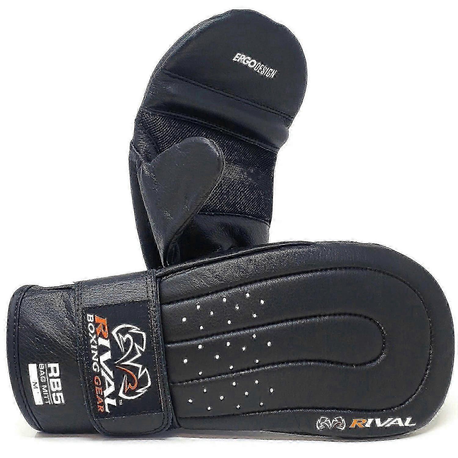 RIVAL Boxing RB5 Bag Mitt Gloves, Bare-Fist Power Punching Feel, Zero Resistance