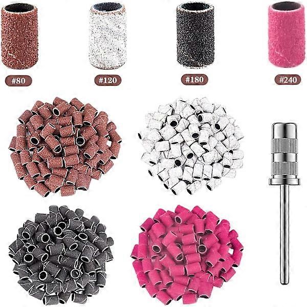 Slip-on slip-on nail file, 100 pcs slip-on slip-on, slip-on slip-on nail file accessories, grit 80/120/180/240 slip-on