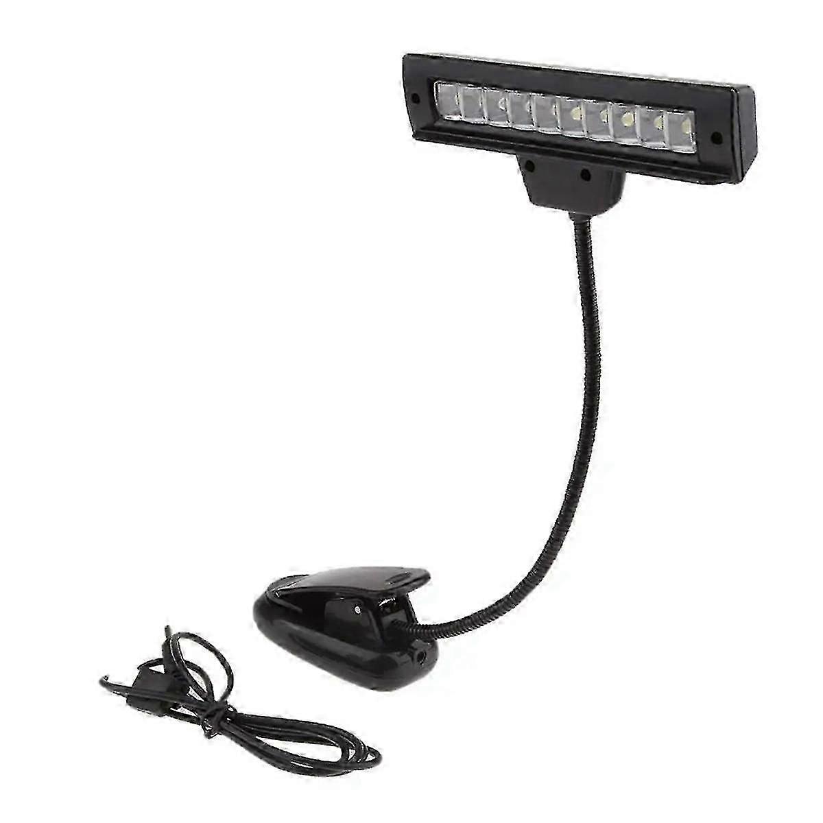 Usb Rechargeable Music Stand Light 10 Bright Led,nightstand Lamp Desk Reading Lamp