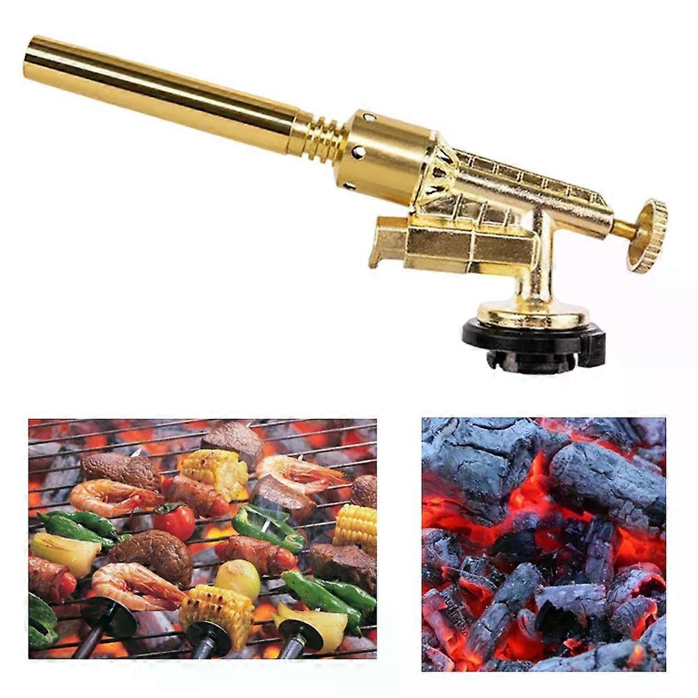 Portable Gas Burner Welding Torch Gas Torch Flame Gun Blow High-Temperature Welding Cooking Tool For BBQ Camping Lighter Heating