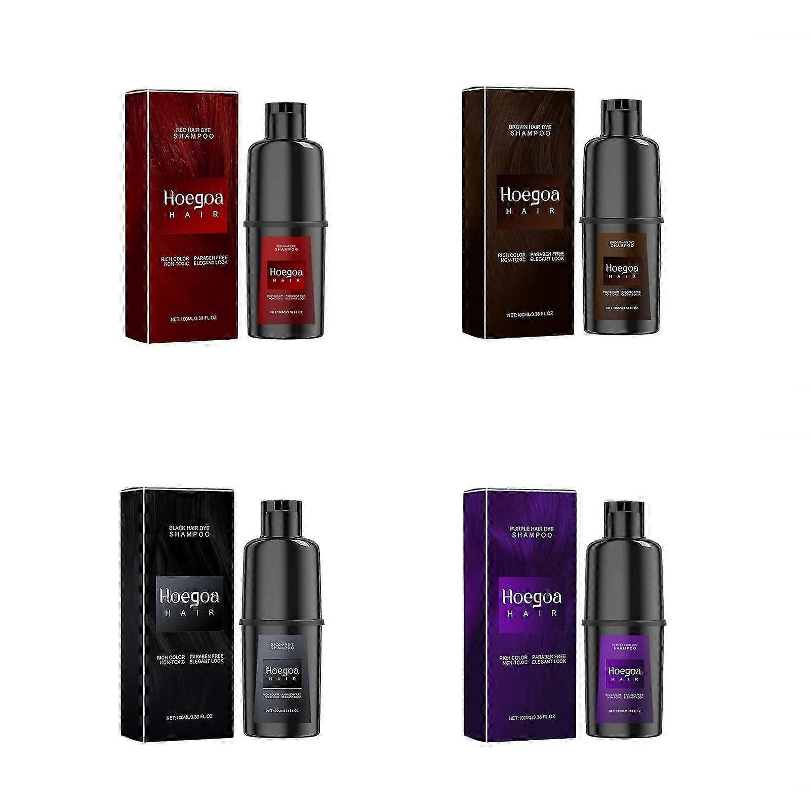 Shampooing colorant pour cheveux, Couverture grise instantanée Shampooing colorant nourrissant pour cheveux pour hommes Femmes-A