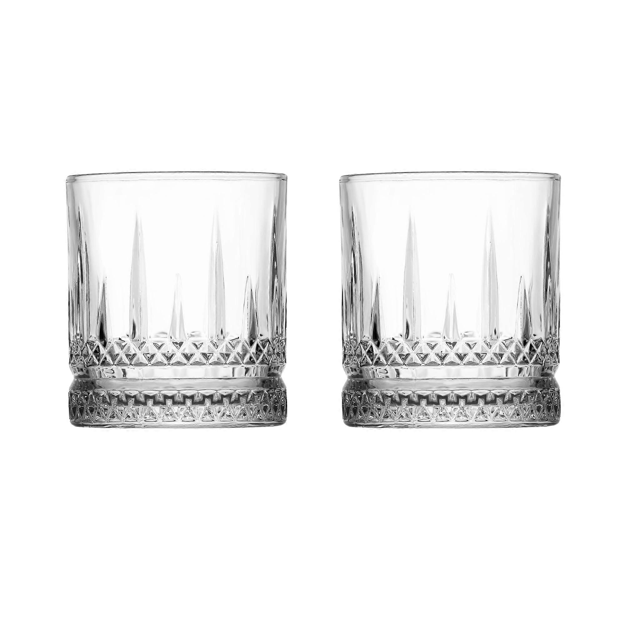 Set of 2 Mixer Glasses 37cl Capacity Clear Glass