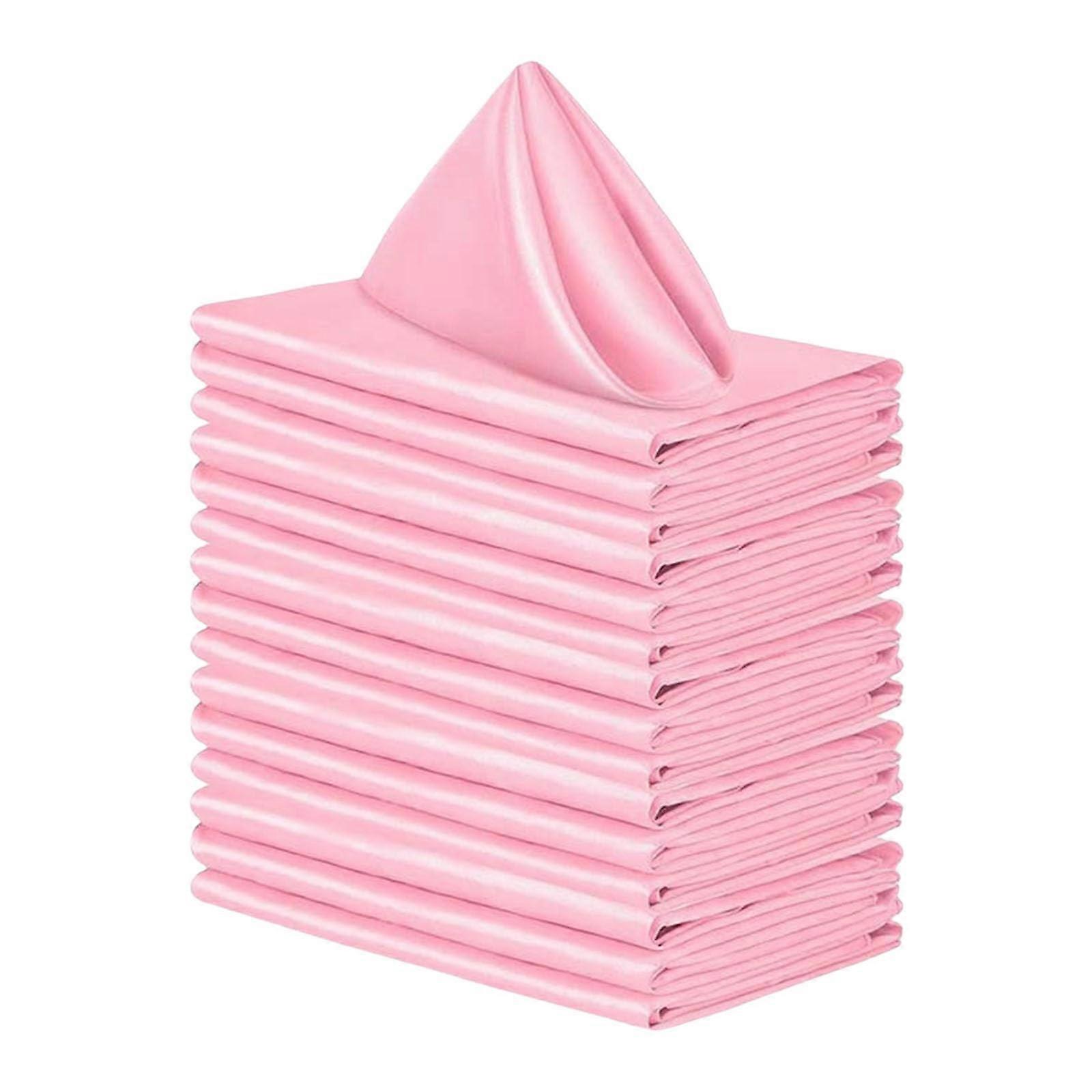 Satins Napkins Square Soft Dinner Napkins 10Pcs Set For Wedding Party Table Setting Restaurant Use