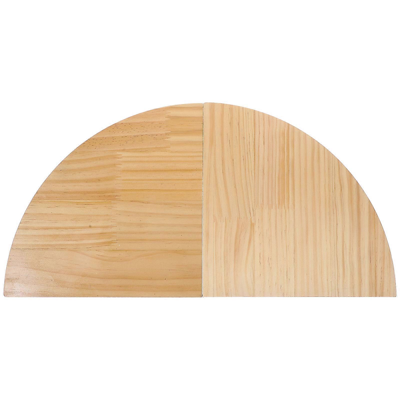 Wall-Mounted Storage Rack Wooden Sector Shape for Storage Use 2Sets