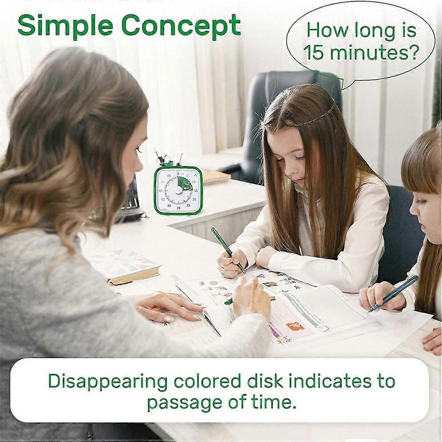 60Minute Visual Timer,Dinosaur Disk Timer for Kids and Adults