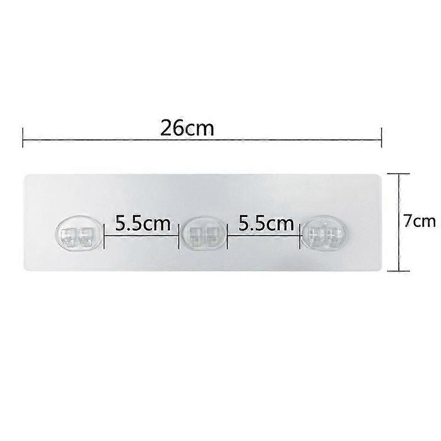 20PCS Shower Adhesive, No Drilling Strong Stick Transparent Rectangle