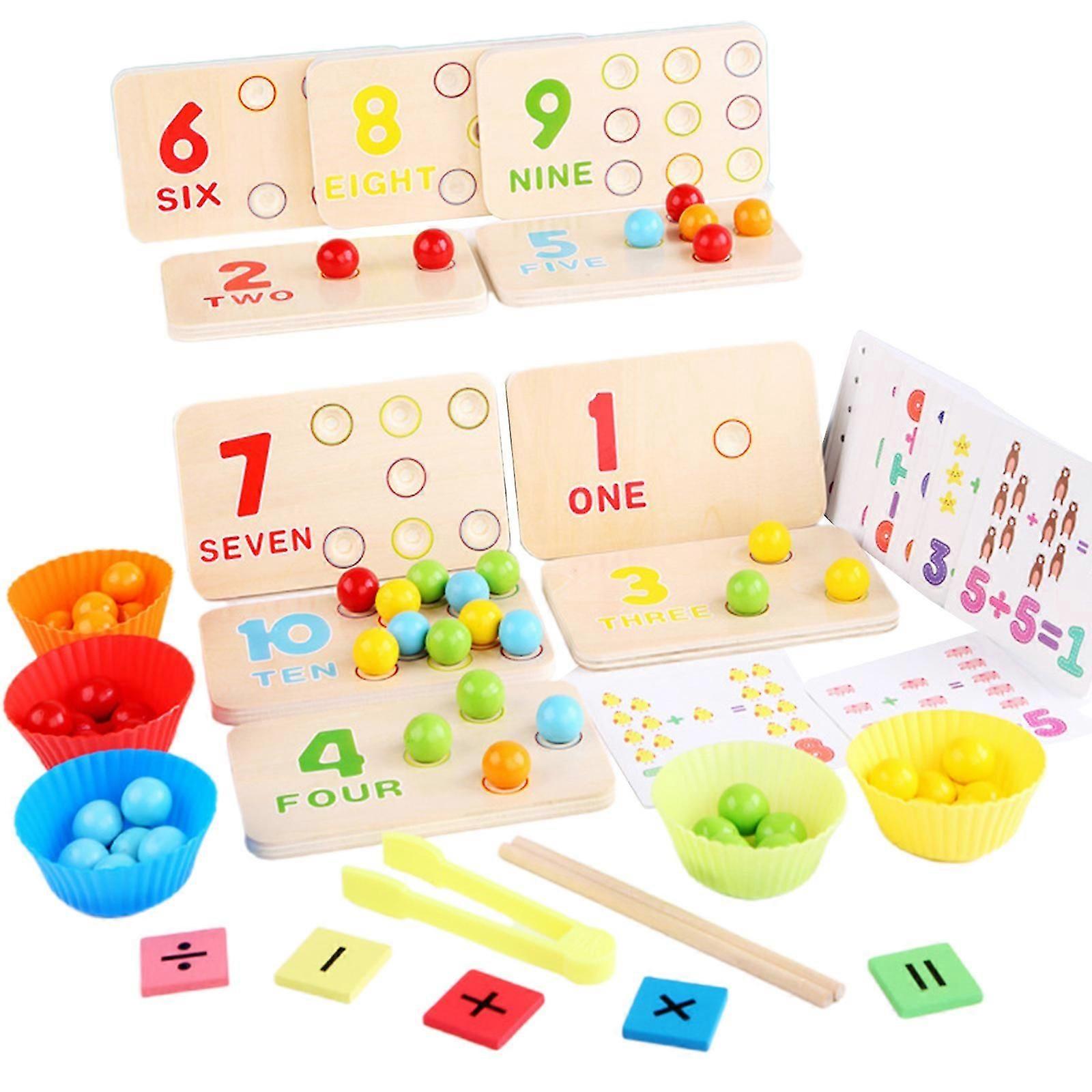 Learning Number Learning Clip Bead Toy Number Cognition Toy Cognition for Kids Educational Toy Children Christmas Gift