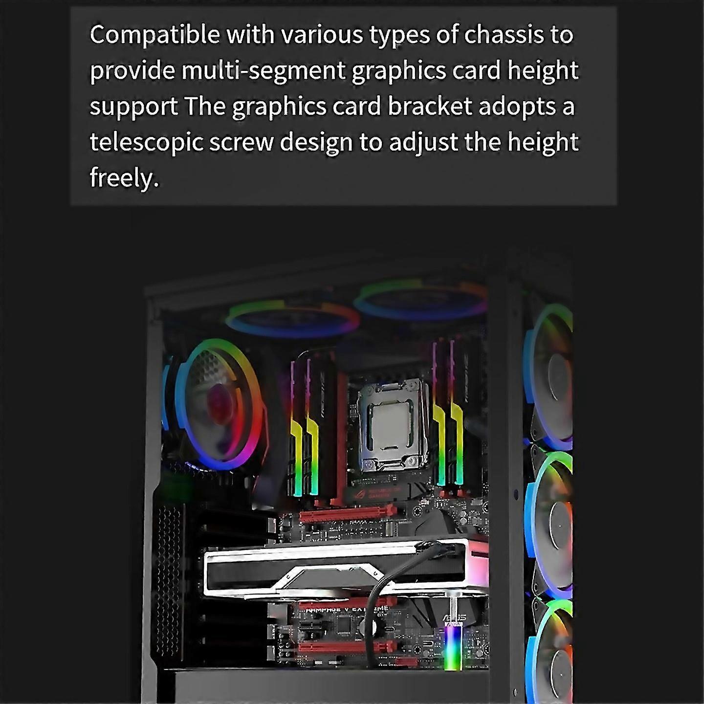 For Vertical Graphics Card Holder With Led Lightsb