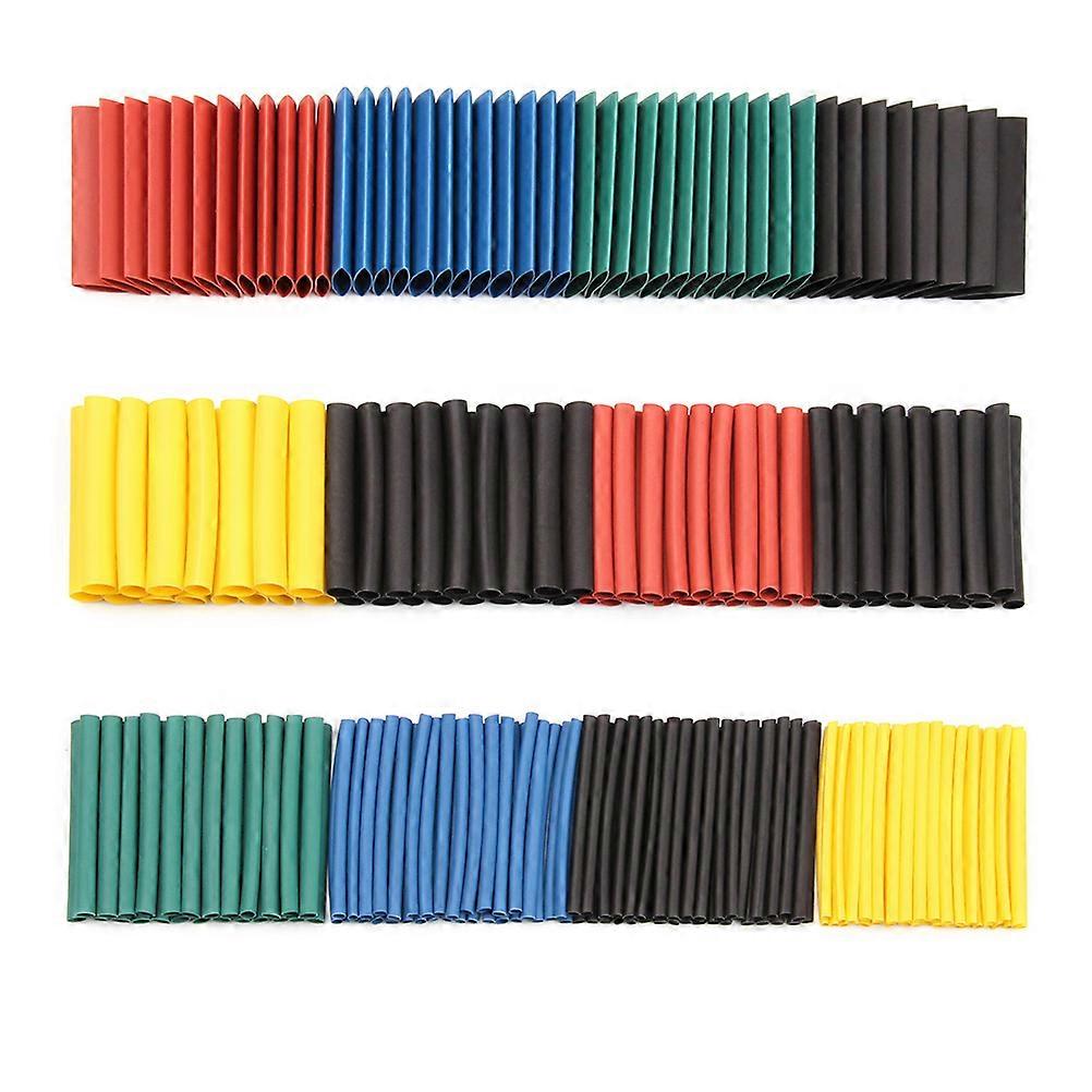 Cable Shrink Tubing Heat Shrinkable T Wrap Wire Cable Sleeve Home Use Assorted Color 530Pcs