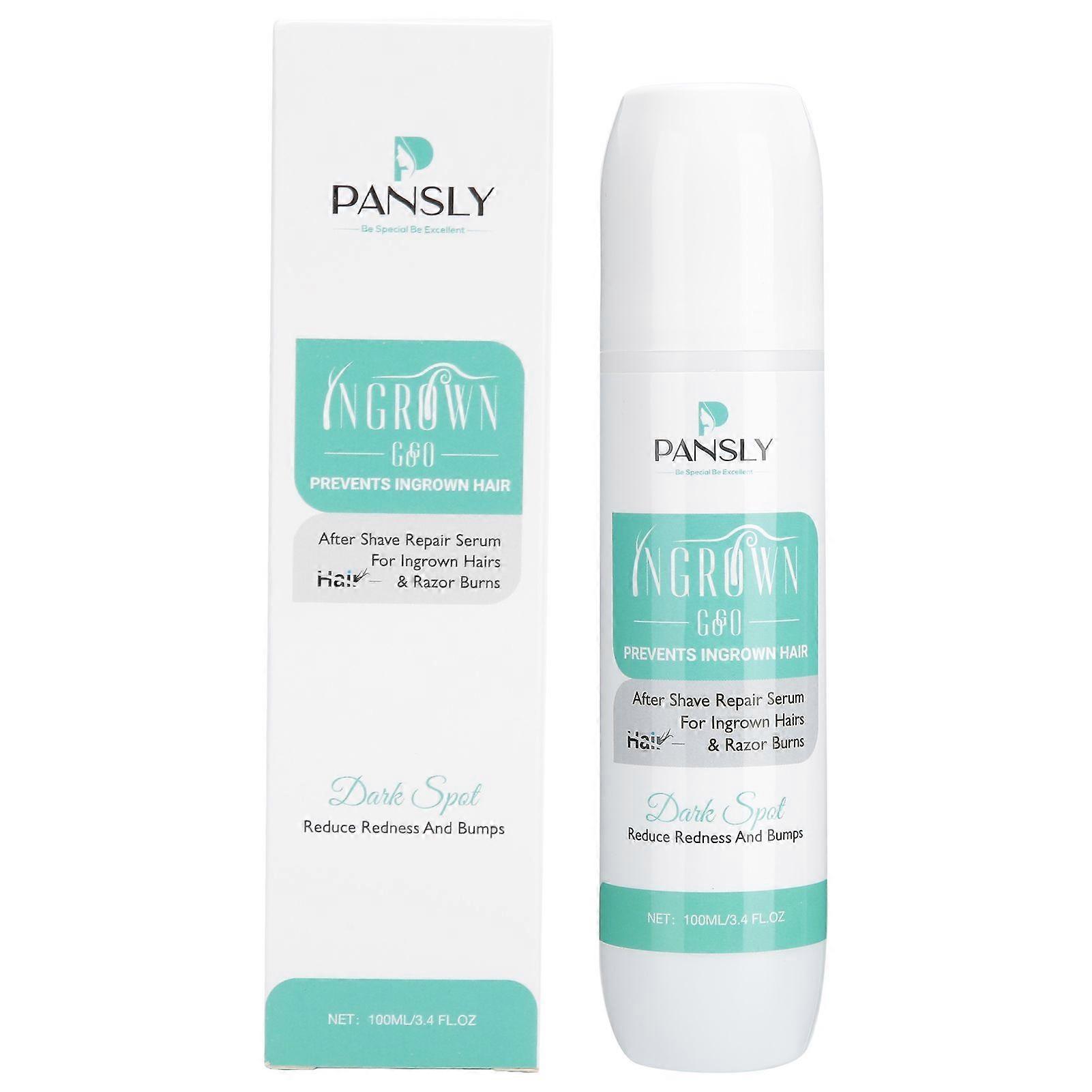 PANSLY Ingrown Hair Solution Beard Growth Inhibitor Razor Bump Solution Serum 100ml