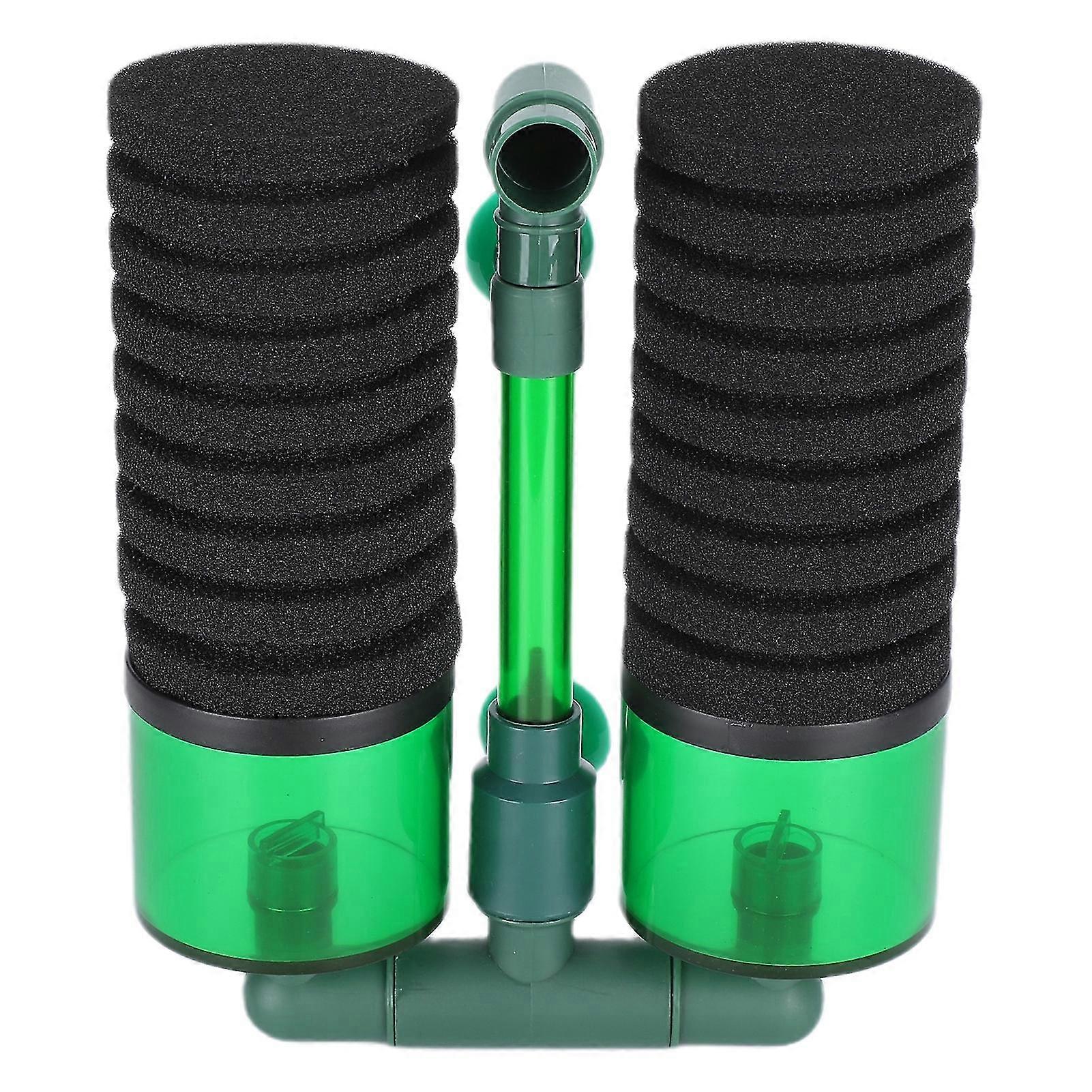 Aquarium BioChemical Double Sponge Cleaner Filter Fish Tank Submersible Foam Filter(QS200A L with Container ) 2025