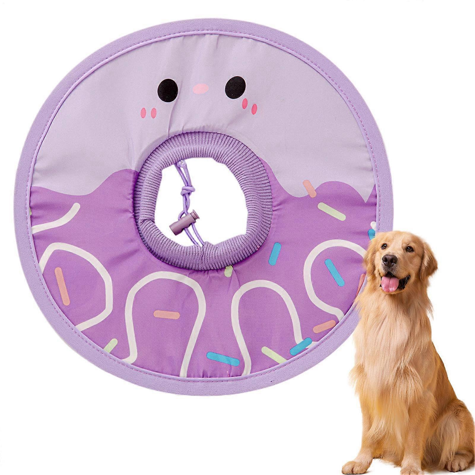 Cat Cone Foldable Donut Collar For Wound MC Protective Pet Neck Donut Comfortable Elizabethan Collar Adjustable Size