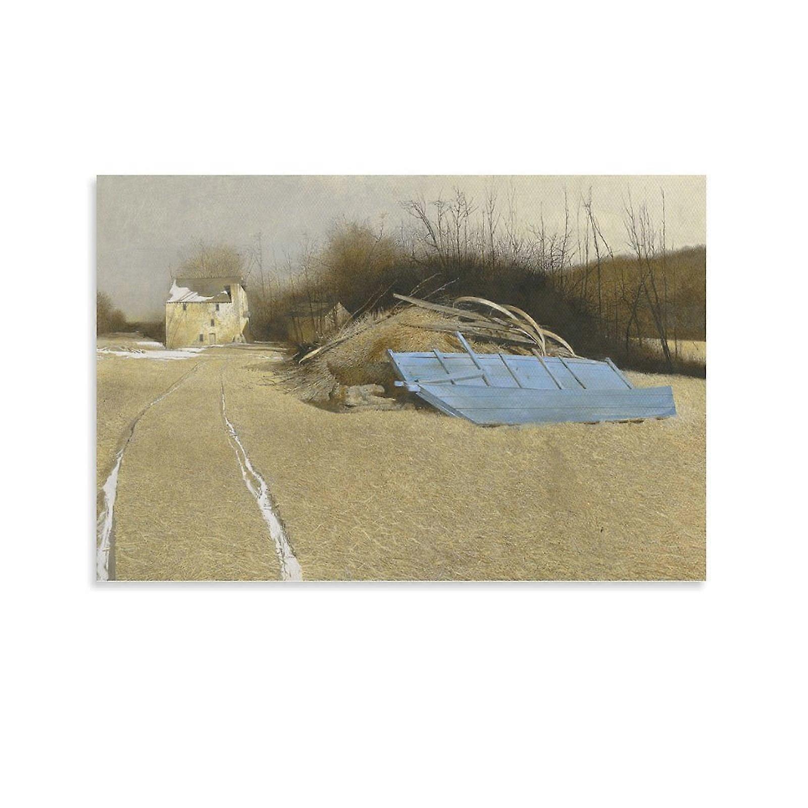 Andrew Wyeth The Artist Poster Inheriting The Realistic Canvas Art Print, 16x24inch Modern Wall Decor for Bedroom